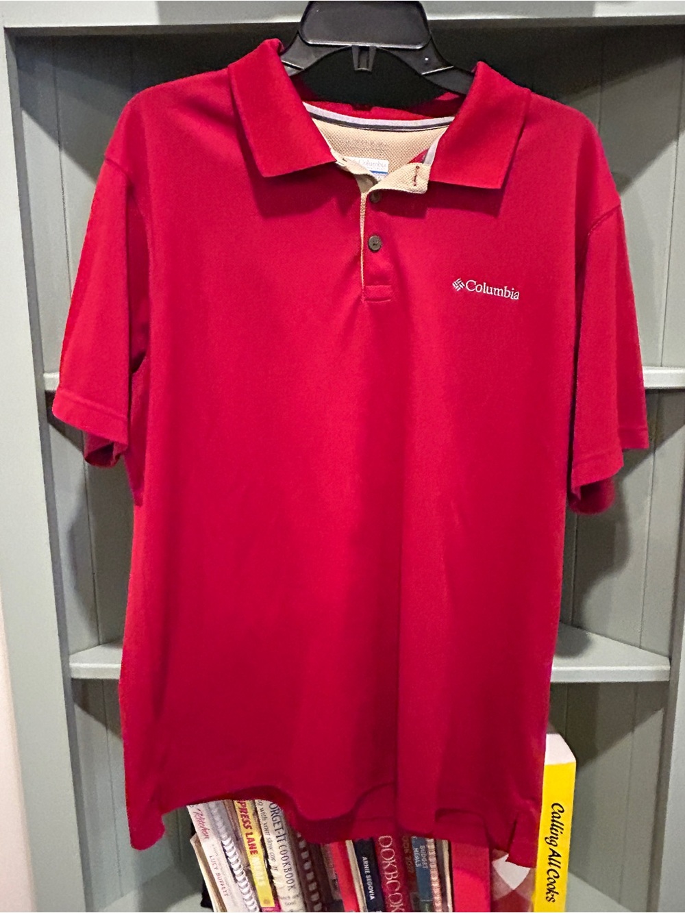 Columbia Red Short-Sleeve Polo Shirt